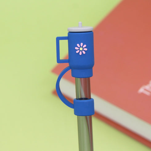 Silicone Straw Covers Cap with Tumbler 10mm Cute Tumbler Straw Toppers for Tumblers, Dust-Proof Drinking Straw Caps for Reusable Straws Tips